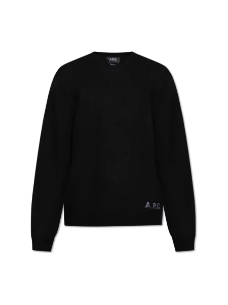 A.P.C. sweter wełniany Pull Edward czarny