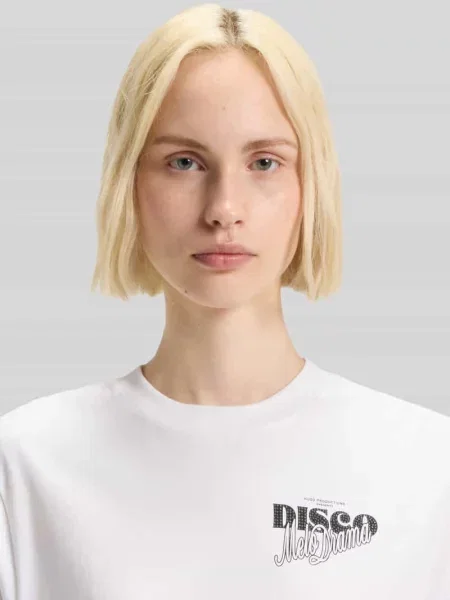 HUGO t-shirt beżowy biała