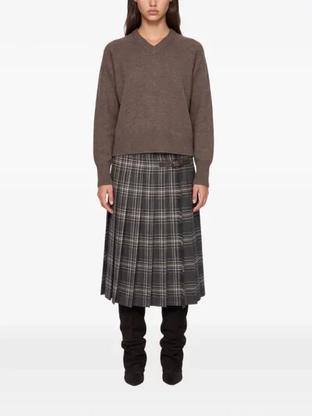 Pulover Weekend Max Mara cu decolteu în V maro