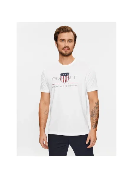 Gant Majica Reg Archive Shield Ss Regular Fit bela