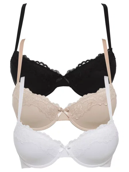 Bonprix Sutien nisipiu / negru alb