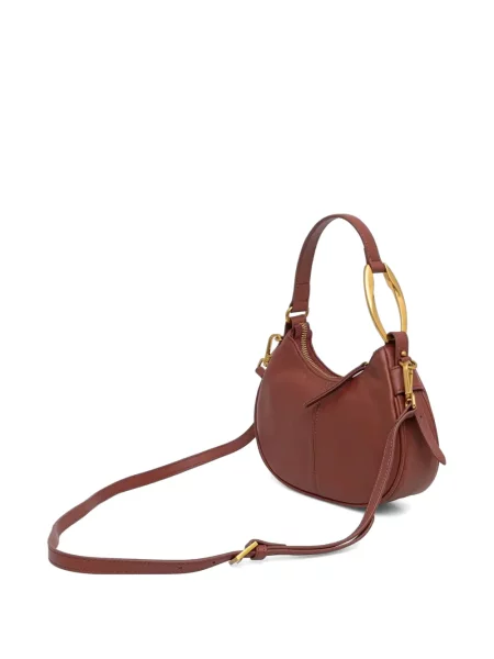 Geantă shopper Twinset din piele maro