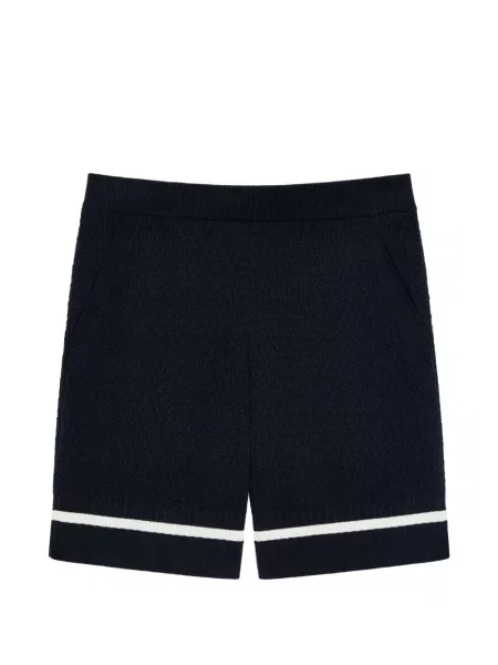 Bermude Givenchy cu broderie tricotate albastru