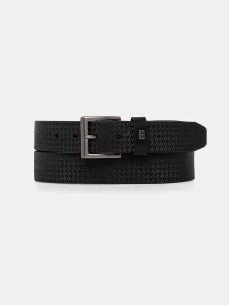 Tommy Hilfiger ζώνη ανδρική δερμάτινη μαύρο
