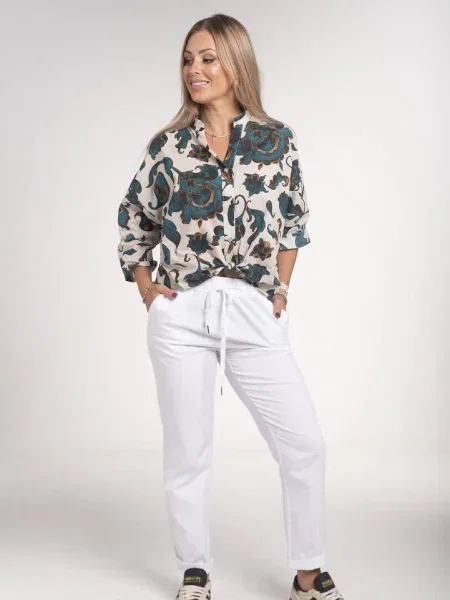 Cămașă Xtd Moda cu model floral cu imagine gri