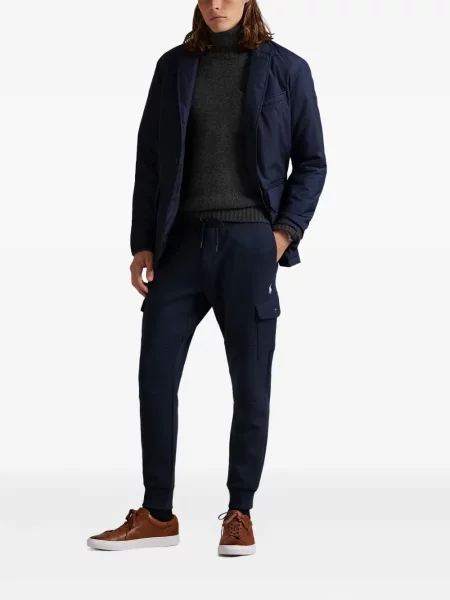 Șapcă Polo Ralph Lauren cu broderie din țesătură twill în carouri albastru