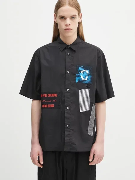 Undercover cămașă Shirt cu guler clasic relaxed negru