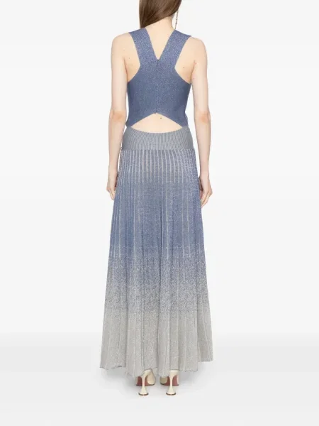 Rochie Saiid Kobeisy tricotate de costum albastru