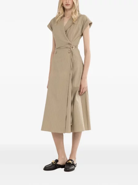 Rochie midi Nissa cu dungi de costum