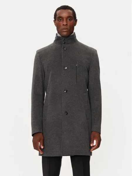 Boss Palton de lână H-Hyde gri