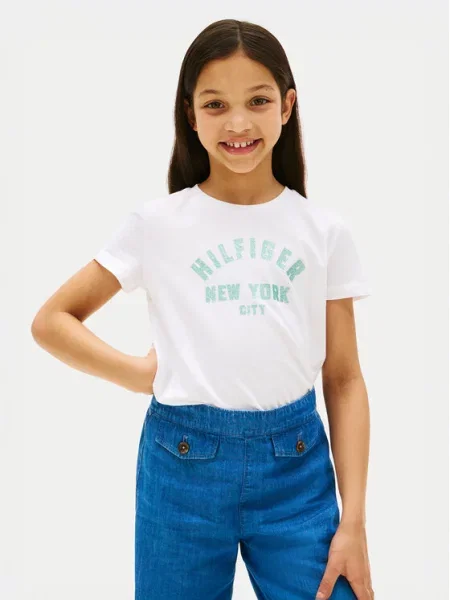 Dětské tričko Tommy Hilfiger bílé