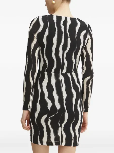 Lung rochie Morgan cu model zebră negru
