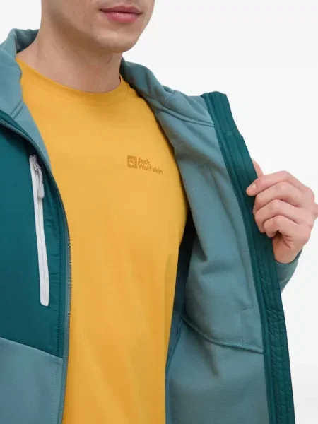 Geacă Jack Wolfskin cu glugă albastru