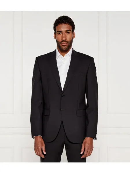 BOSS BLACK De lână sacou negru