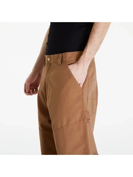 Carhartt Wip Spodnie Mężczyzna brązowy L jeansy z szerokimi panelami i na narzędzia czarne