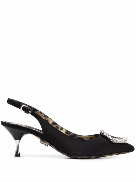Pantofi cu toc Philipp Plein de cristal negru