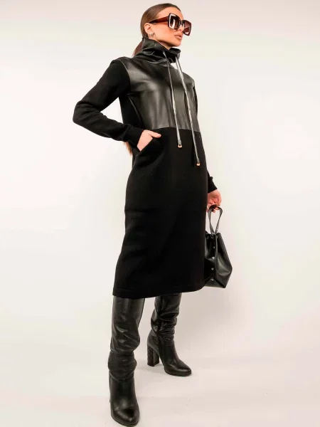 Сукня міді RiMari фліс чорний