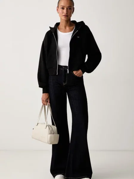 Calvin Klein Jeans jopica s kapuco črna