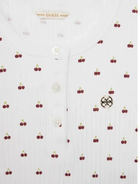 Guess Felső Regular Fit fehér
