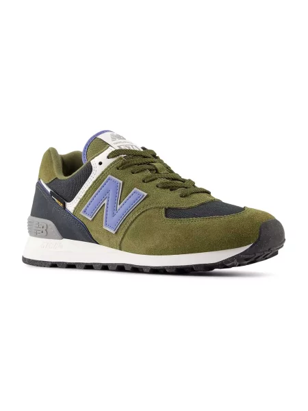 Sneakersy New Balance 574 zamszowe zielone