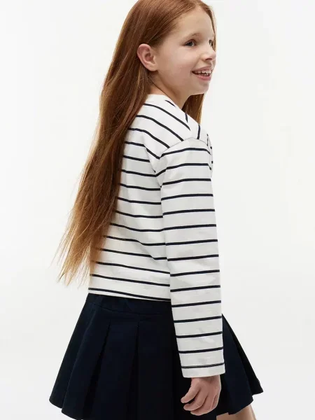 Tommy Hilfiger блуза с дълги ръкави за деца от бяло