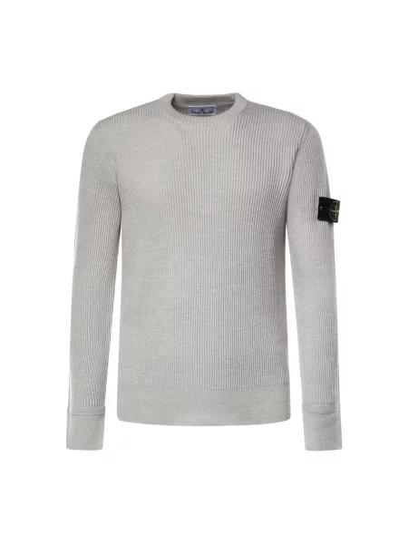 Sweter Stone Island z kamieniami szary