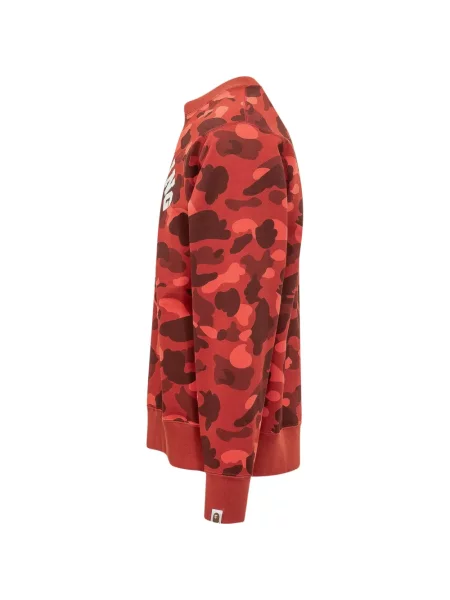 Pulover A Bathing Ape® cu imagine cu model camuflaj roșu