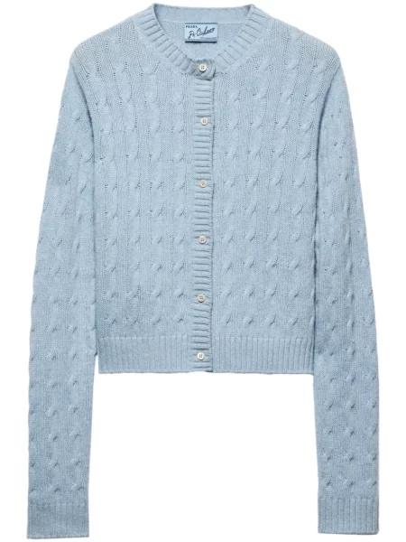 Cardigan Prada din cașmir albastru