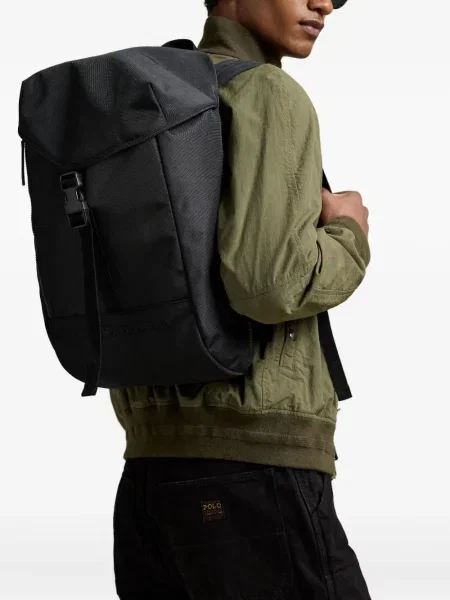 Ленена раница Polo Ralph Lauren бродирана сиво