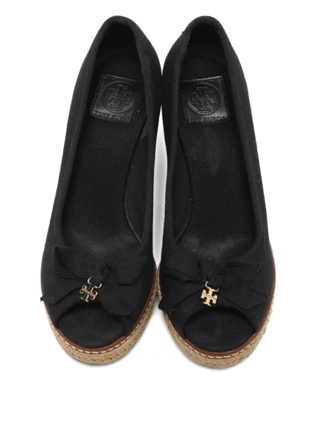 Lodičky Tory Burch na klínovém podpatku černé