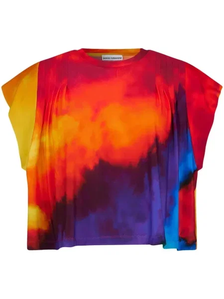 Tricou Paco Rabanne cu decolteu rotund portocaliu