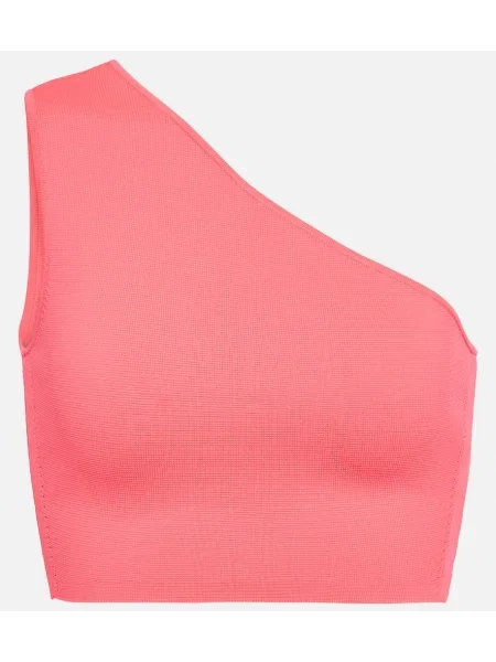 Top Victoria Beckham z enim ramenom roza