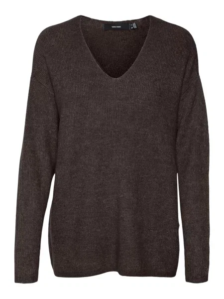 VERO MODA Pulover VMCREWLEFILE' maro
