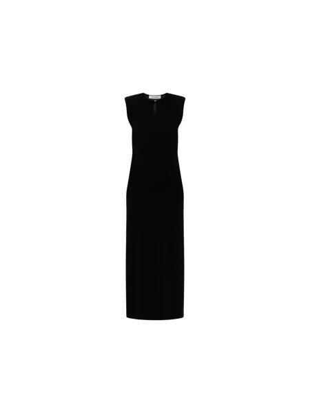 Lniana długa sukienka By Malene Birger czarna