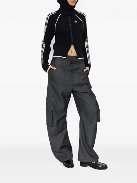 Cardigan Adidas cu glugă negru