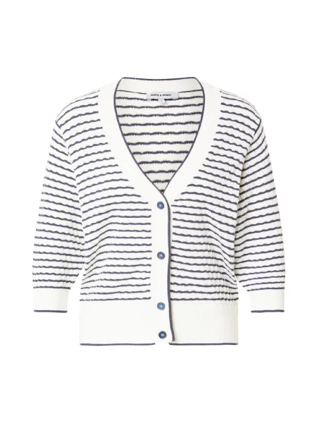 MORE & MORE Geacă tricotată bleumarin / murdar alb