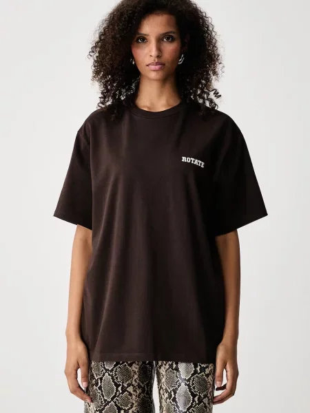 Rotate T-shirt γυναικείο καφέ