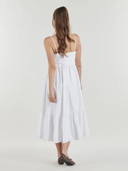 Rochie midi Michael Michael Kors din poplin alb