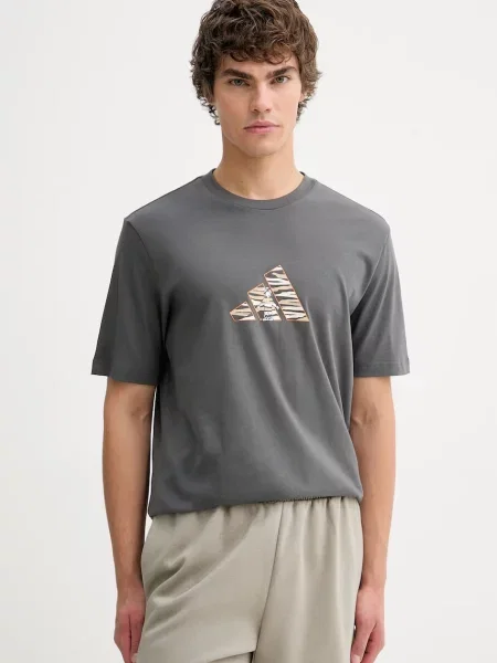 Tričko adidas Camo Explorer šedé
