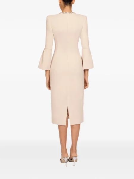 Mâneca clopotului rochie midi Jenny Packham până la genunchi de costum