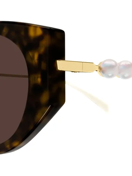 Ochelari de soare Gucci Eyewear cu perle maro