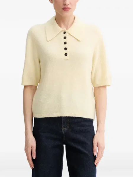 Tricou polo Gestuz galben