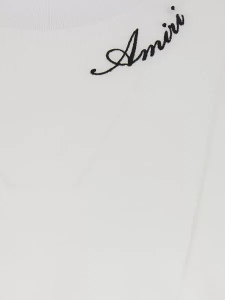 Tricou Amiri cu broderie alb