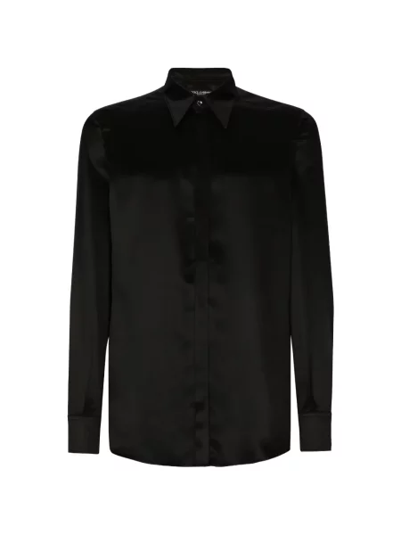 Cămașă Dolce & Gabbana din satin negru