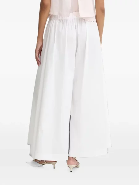 Pantaloni palazzo Boss alb
