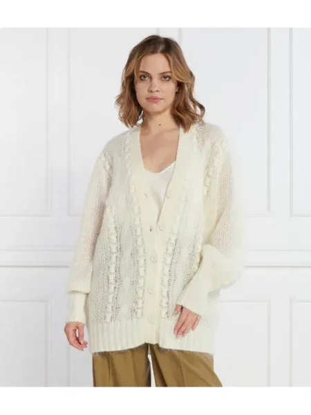 TWINSET De lână cardigan | Relaxed fit alb