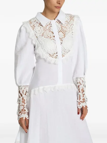 Rochie maxi Miau By Clara Rotescu din dantelă alb