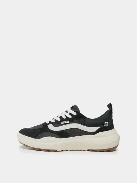 Кожаные кроссовки Vans черные