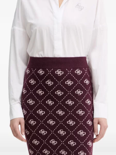 Fusta mini Guess tricotate roșu