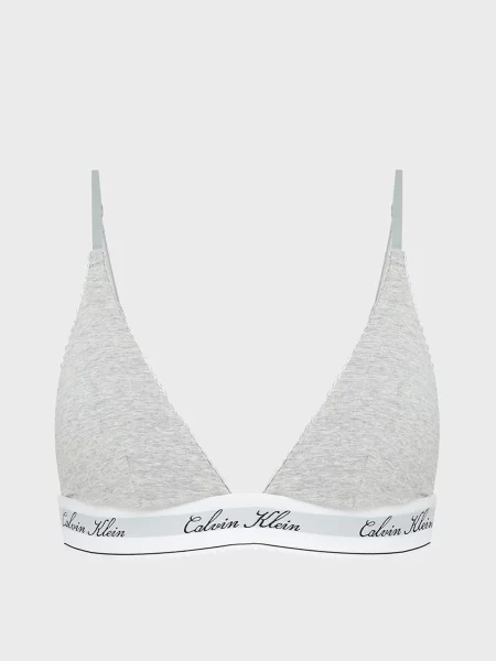 Бюстгальтер с треугольными чашками Calvin Klein серый